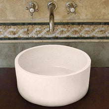 Load image into Gallery viewer, Handcrafted Cylindrical Ceramic Vessel Sink - Ivory