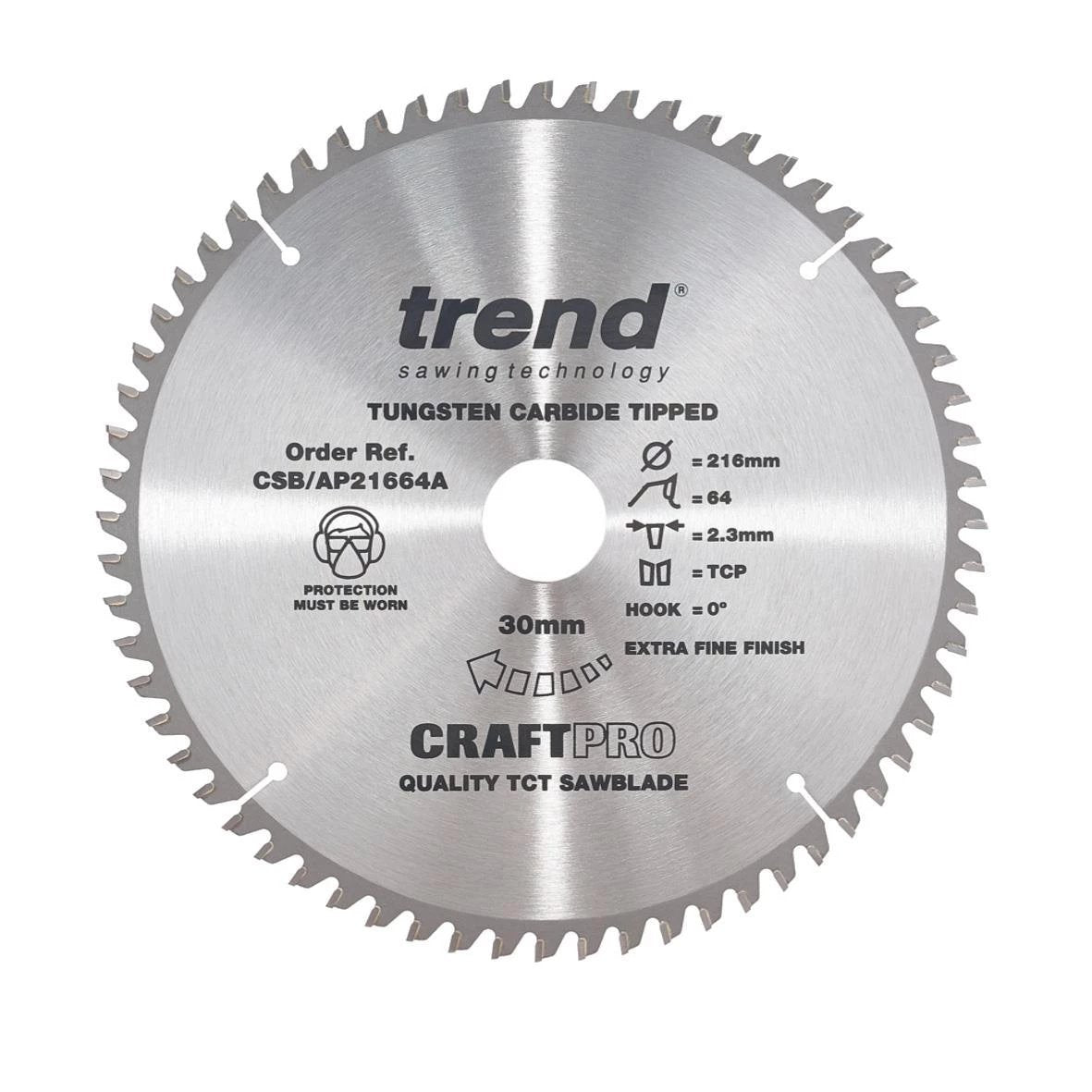 Trend CSB/CC21624 Craft Saw Blade Crosscut 216mm x 24T x 30mm