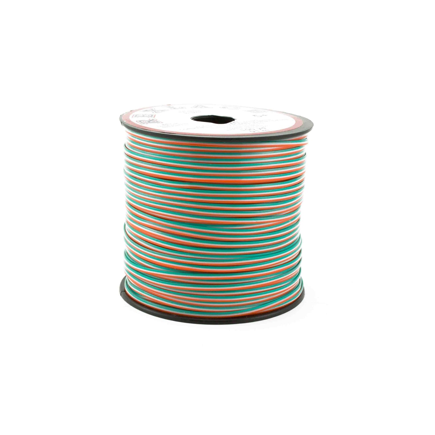 Neon Orange- White- Turquoise Combination Plastic Craft Lace Lanyard Gimp String Bulk 100 Yard Roll