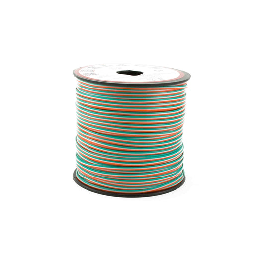 Neon Orange- White- Turquoise Combination Plastic Craft Lace Lanyard Gimp String Bulk 100 Yard Roll