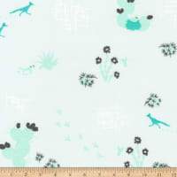 Palm Canyon - by Violet Craft -Cactus Birds -Aqua