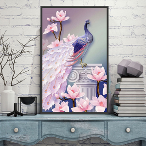 Peacock DIY 5D Diamond Embroidery Painting Cross Stitch Craft Home Wall Decor