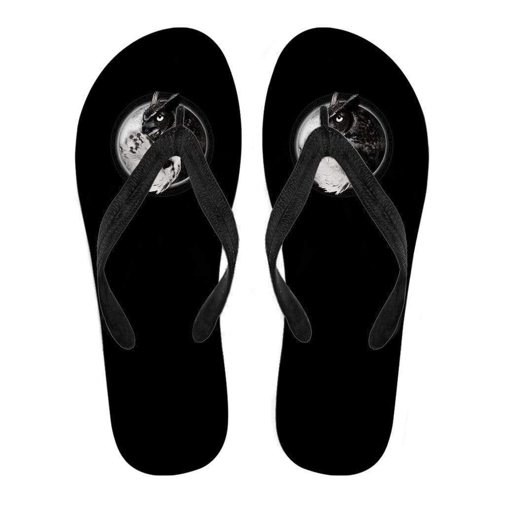 Yin Yang Owl Inspired by Witchcraft & Wicca Men's Flip Flops