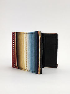 Red sarape handcrafted billfold style wallet
