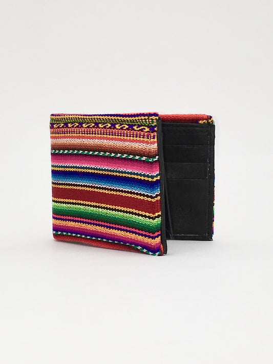 Red Manta Inca  handcrafted billfold wallet