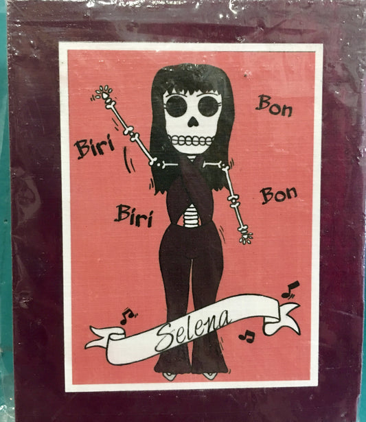 Selena Bidi bidi bom bom Dia de Muertos decorative pop art frame by Ninoska Arte