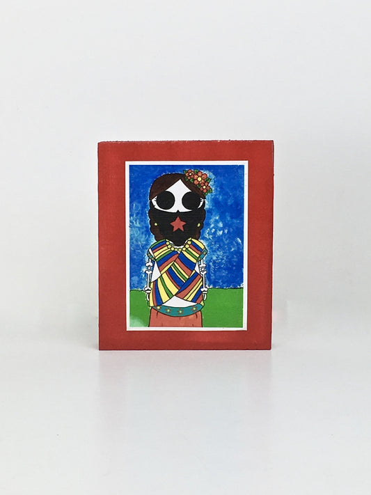 Revolucionaria dia de muertos inspired handcrafted pop art frame by Ninoska Arte