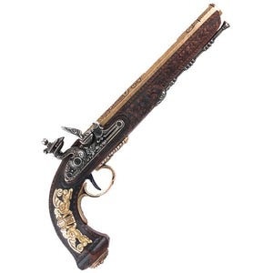 Gold Flintlock Dueling Pistol Manufactured By The Craftsman