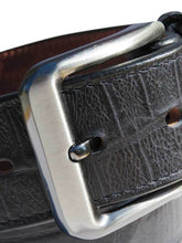 Load image into Gallery viewer, Gingerich Handcrafted Croc Print USA Made Belt 8244-18 Black