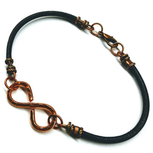 Hand Crafted Masculine Sturdy Copper Infinity Bracelet