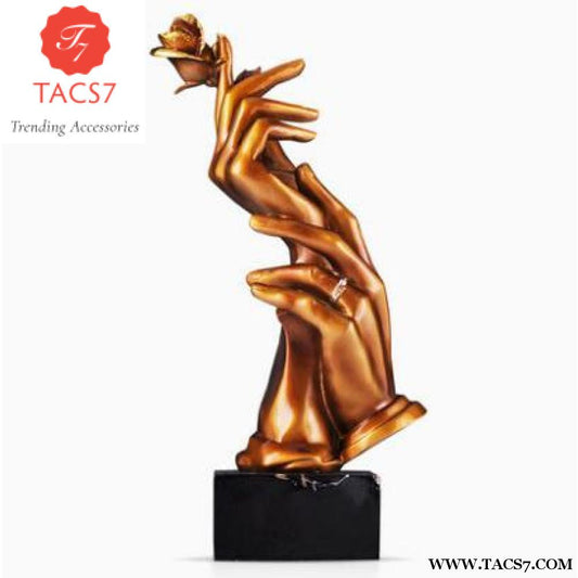 Hand Rose Luxury Resin Arts Crafts Wedding Gifts Creative Sculptures Livingroom Desktop Ornaments Home Furnishings Decoration