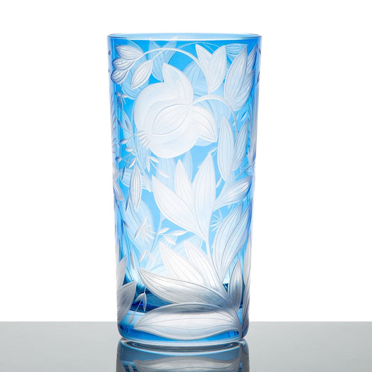 Handcrafted Blue Crystal Tumbler