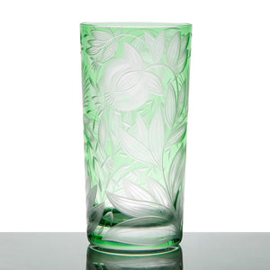 Handcrafted Green Crystal Tumbler