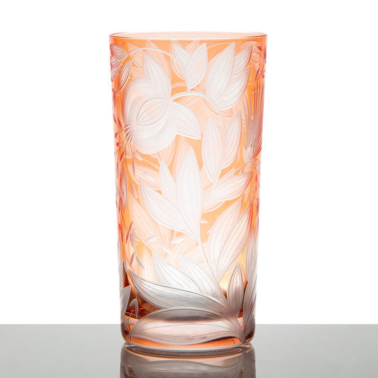 Handcrafted Orange Crystal Tumbler