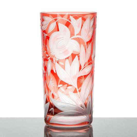 Handcrafted Red Crystal Tumbler