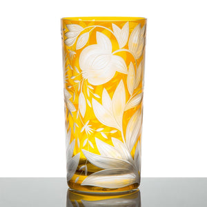 Handcrafted Yellow Crystal Tumbler