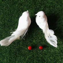 Load image into Gallery viewer, Holiday Decorative Doves Artificial Crafted Birds
