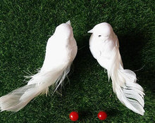 Load image into Gallery viewer, Holiday Decorative Doves Artificial Crafted Birds