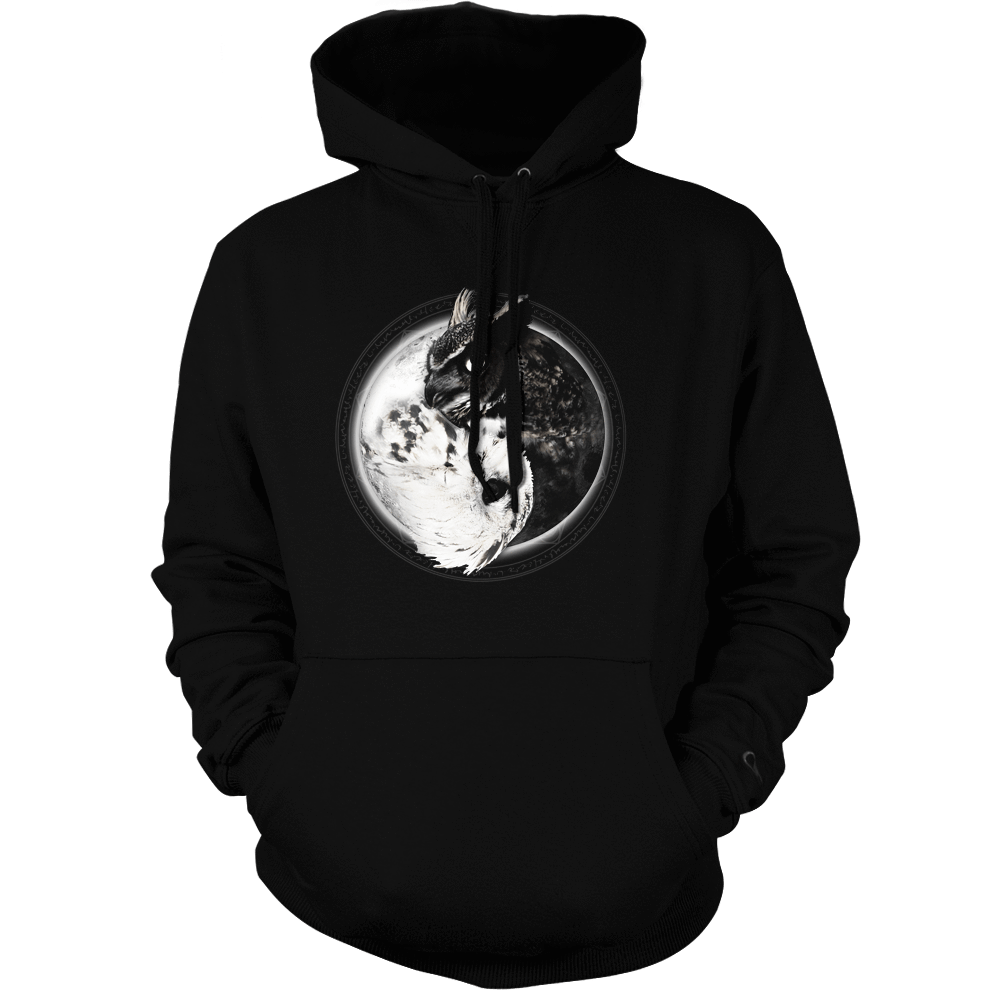 Yin Yang Owl Inspired by Witchcraft & Wicca - Mens - Hoodie - Small to 5XL