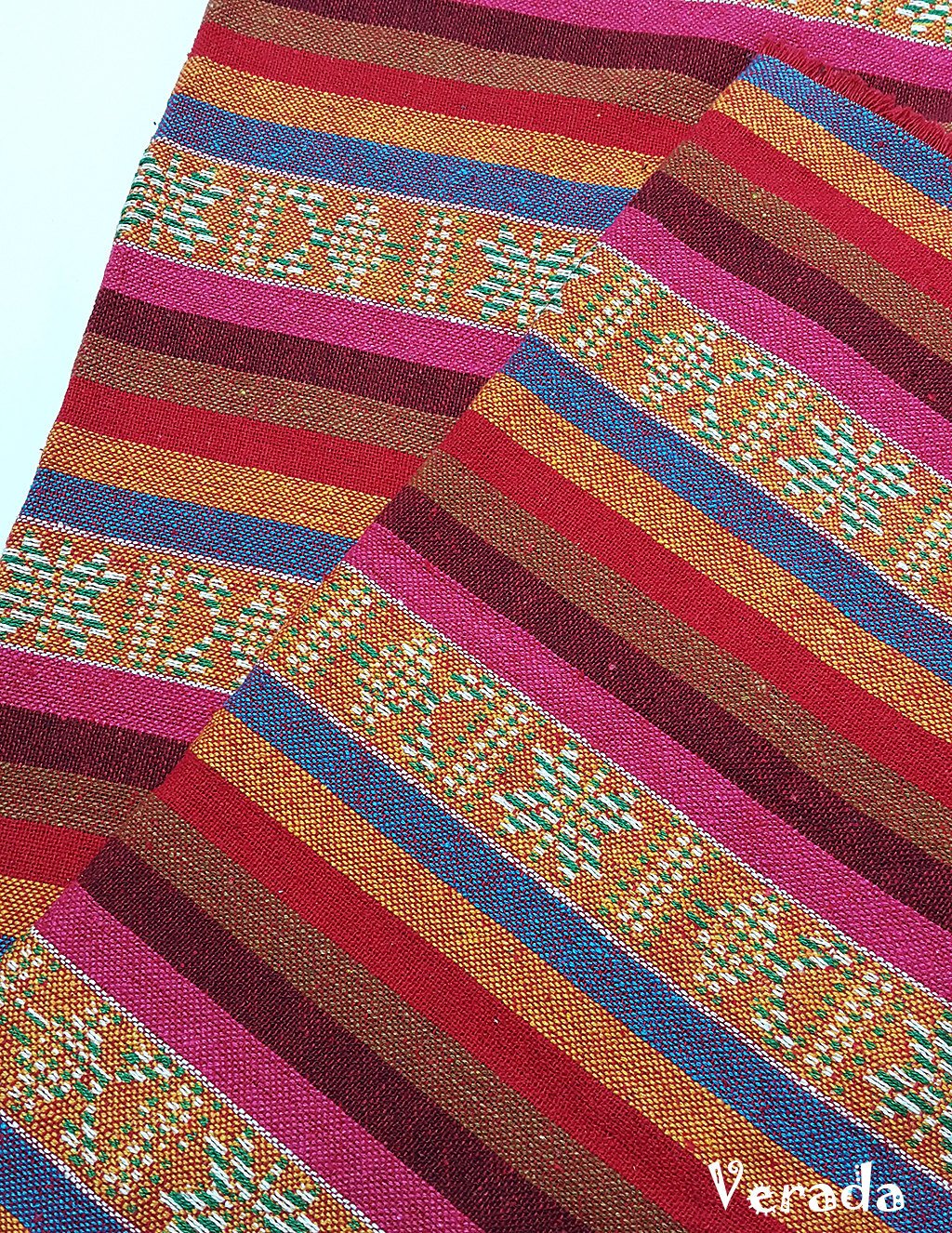 Thai Woven Cotton Tribal Fabric Textile 1/2 yard (WF135)