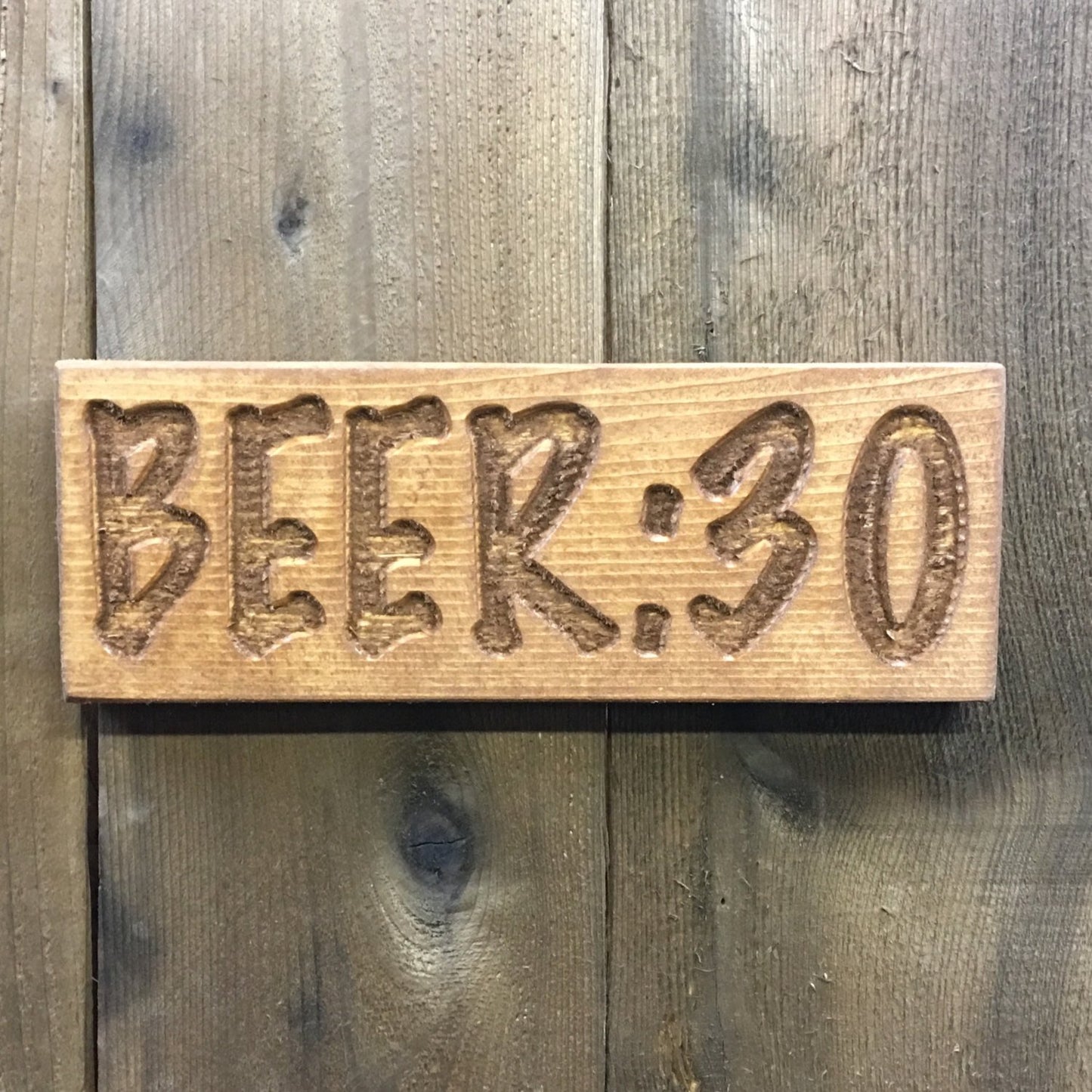 Small Beer 30 - Engraved Pine Wood Sign Plaque