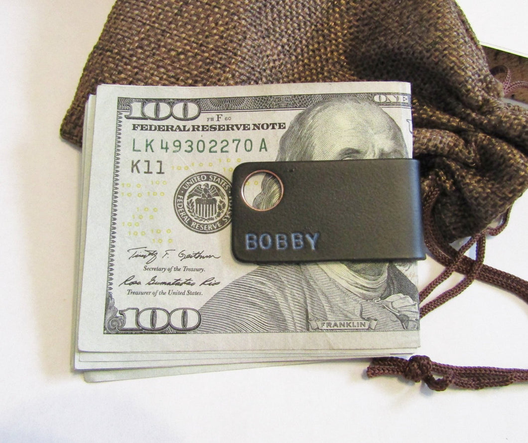Personalized Slim Wallet Money Clip for Men