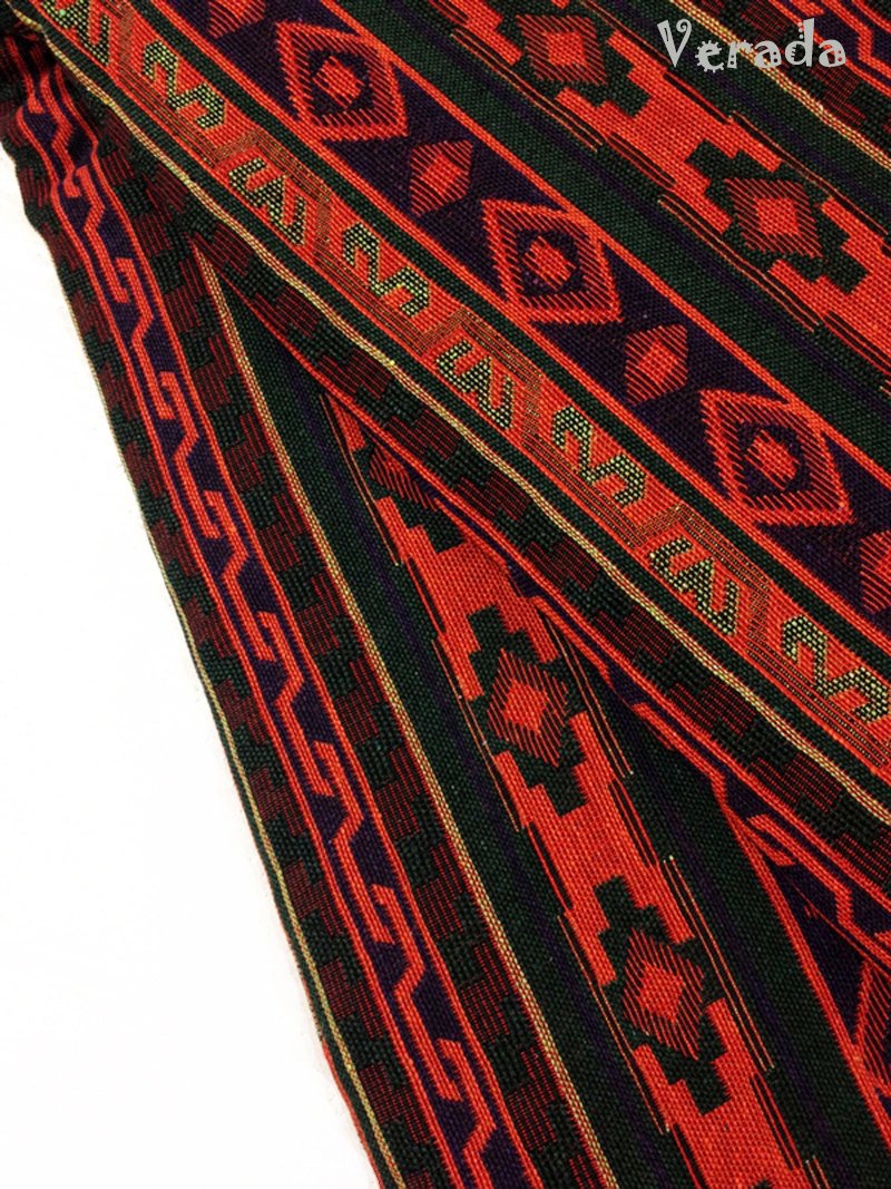 Thai Tribal Native Woven Fabric Cotton Textile 1/2 yard (WFF45)