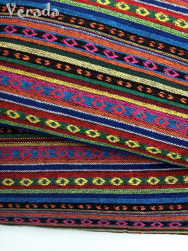 Thai Tribal Native Woven Fabric Cotton Textile 1/2 yard (WF34)