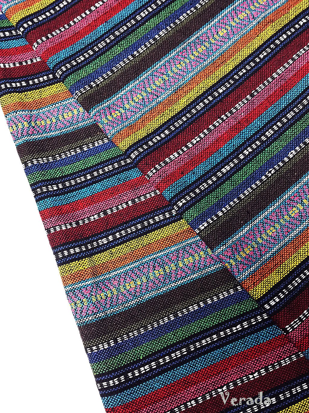 Thai Tribal Native Woven Fabric Cotton Textile 1/2 yard (WF87)