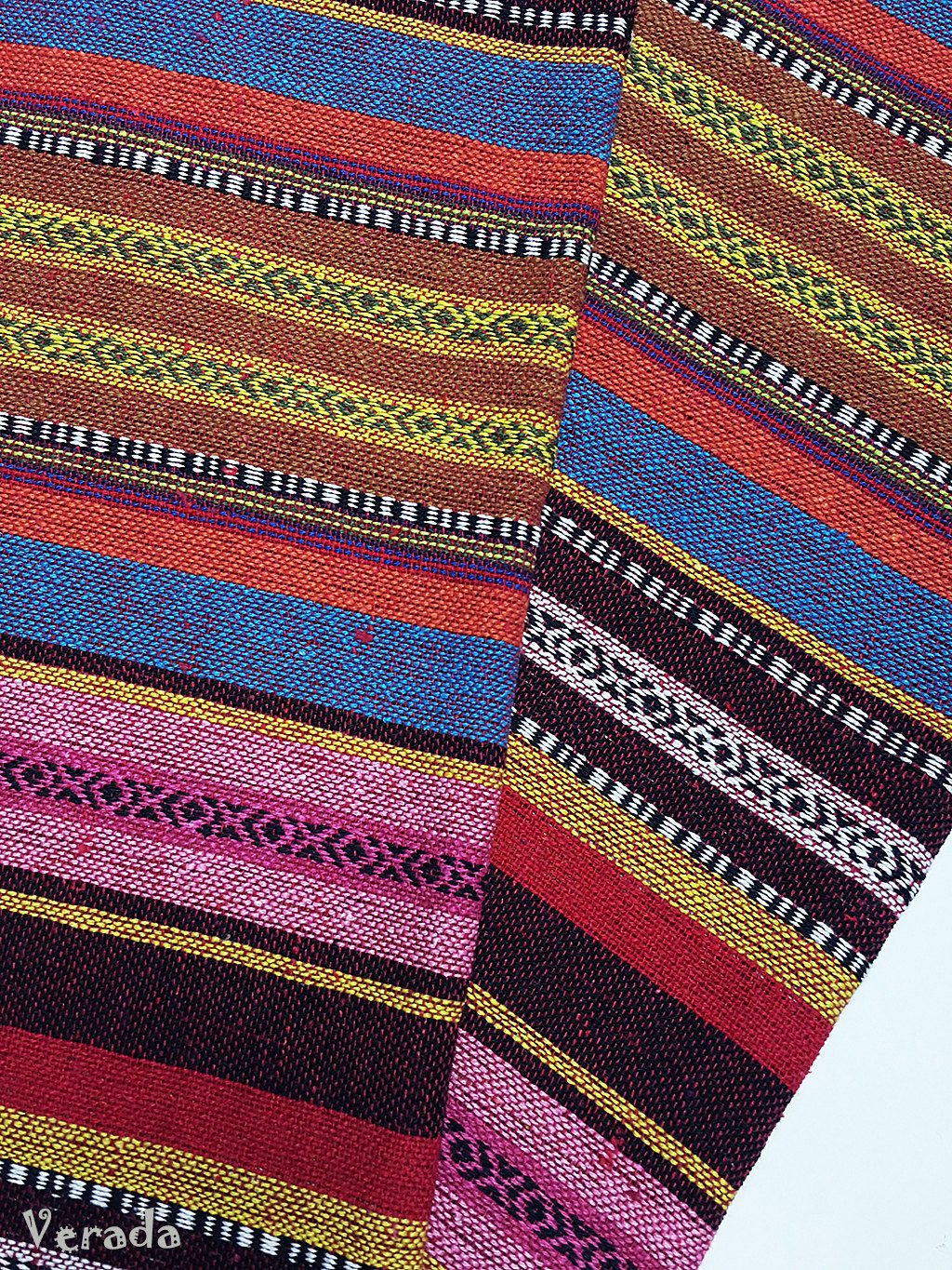 Thai Tribal Native Woven Fabric Cottonby 1/2 yard Textile 1/2 yard (WF88)