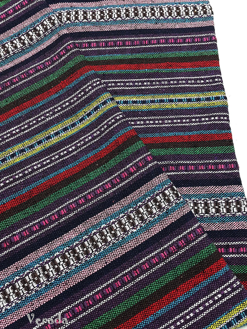 Thai Woven Cotton Tribal Fabric Textile 1/2 yard (WF107)