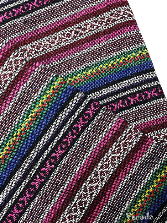 Thai Woven Cotton Tribal Fabric Textile 1/2 yard (WF117)