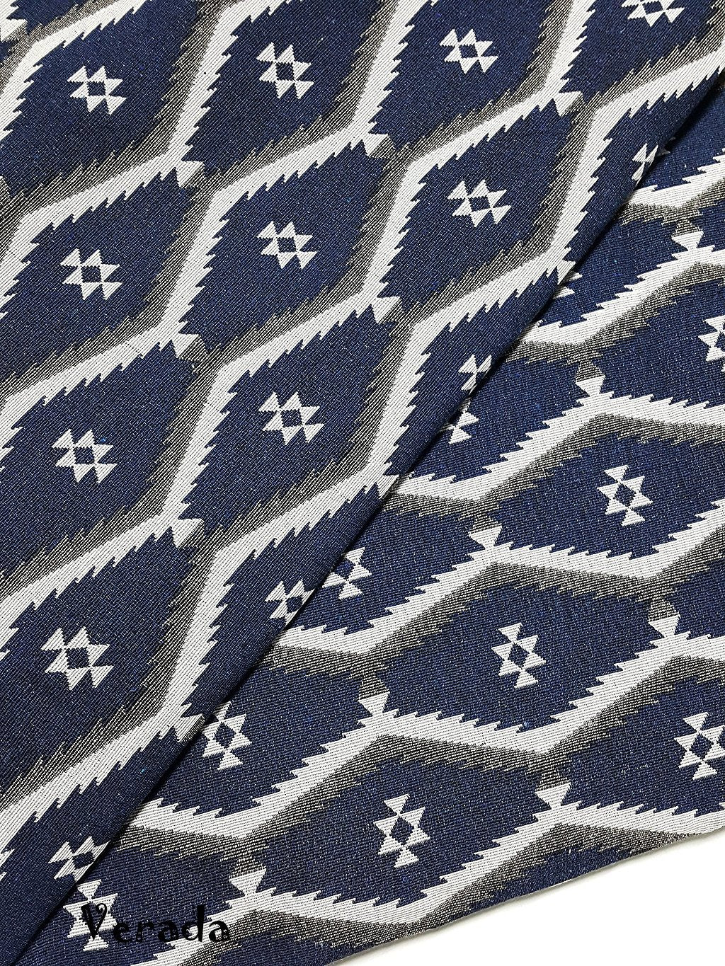 Thai Woven Cotton Tribal Fabric  Supplies 1/2 yard Indigo Blue (WFF139)