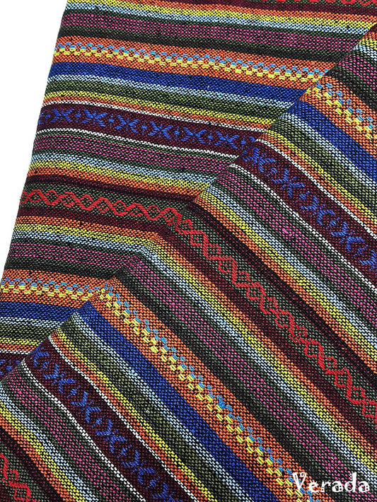 Thai Woven Cotton Tribal Fabric Textile 1/2 yard (WF149)