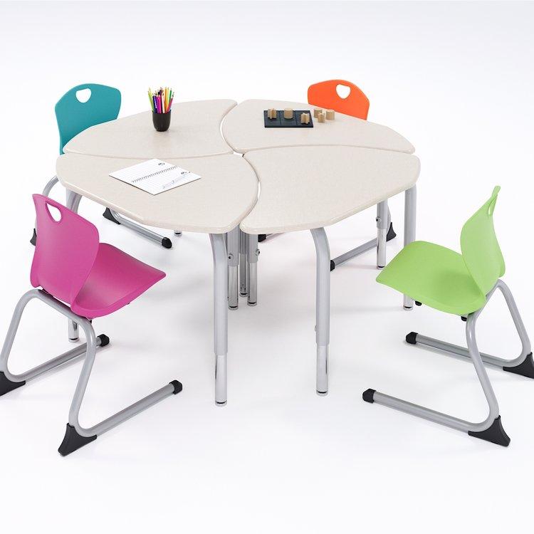 Scholar Craft SC6200SP Intersect Collaborative Adjustable Height Desk with Writable Surface