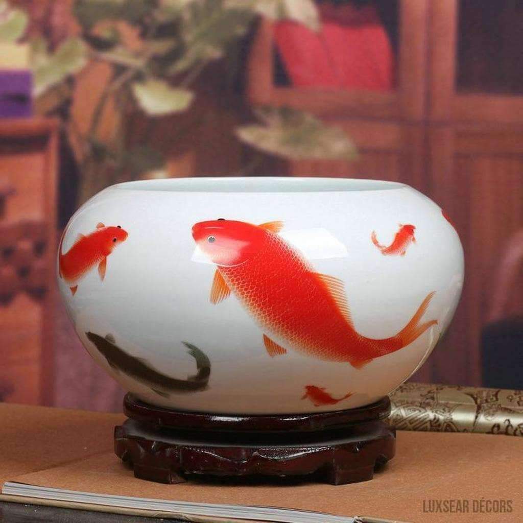 Jingdezhen Ceramics Fencai Shallow Pond