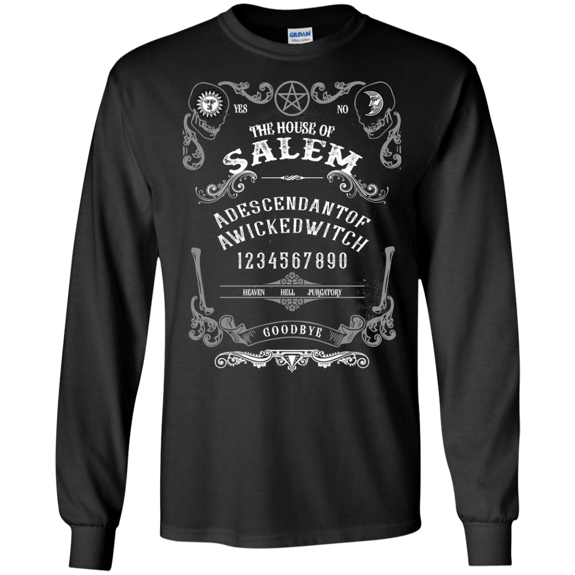 Quija Board Inspired by Witchcraft & Wicca - Mens - Long Sleeved Tshirt - Small to 5XL