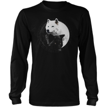 Load image into Gallery viewer, Yin Yang Wolf Inspired by Witchcraft &amp; Wicca - Mens - Long Sleeved Tshirt - Small to 5XL