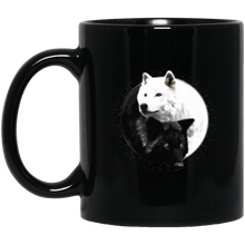 Load image into Gallery viewer, Yin Yang Wolf Inspired by Witchcraft &amp; Wicca 11 oz. or 15 oz. Black Mug