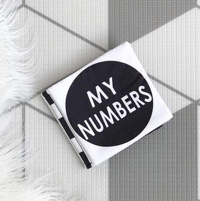 My Numbers - Handcrafted Luxe Soft Book - Black & White