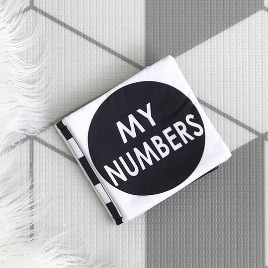 My Numbers - Handcrafted Luxe Soft Book - Black & White