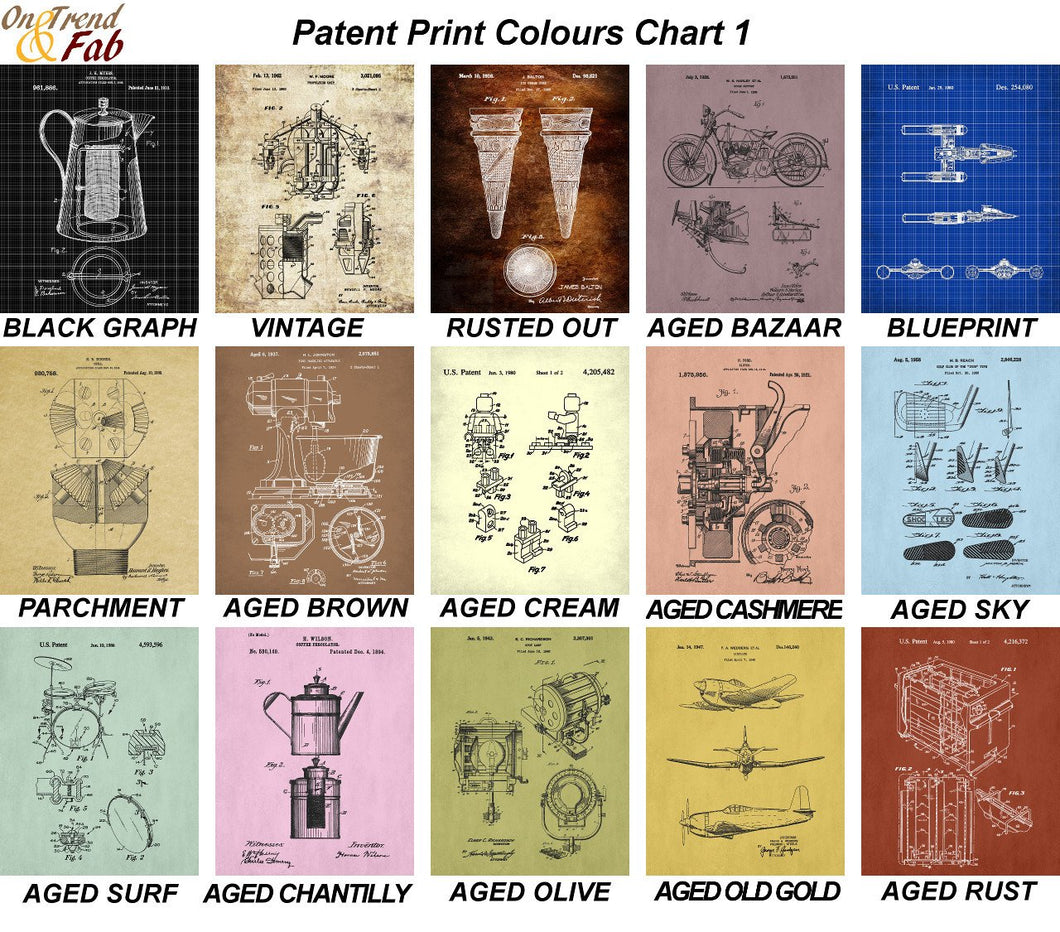 Helicopter Patent Prints Set 3 Aircraft Posters Pilot Gift