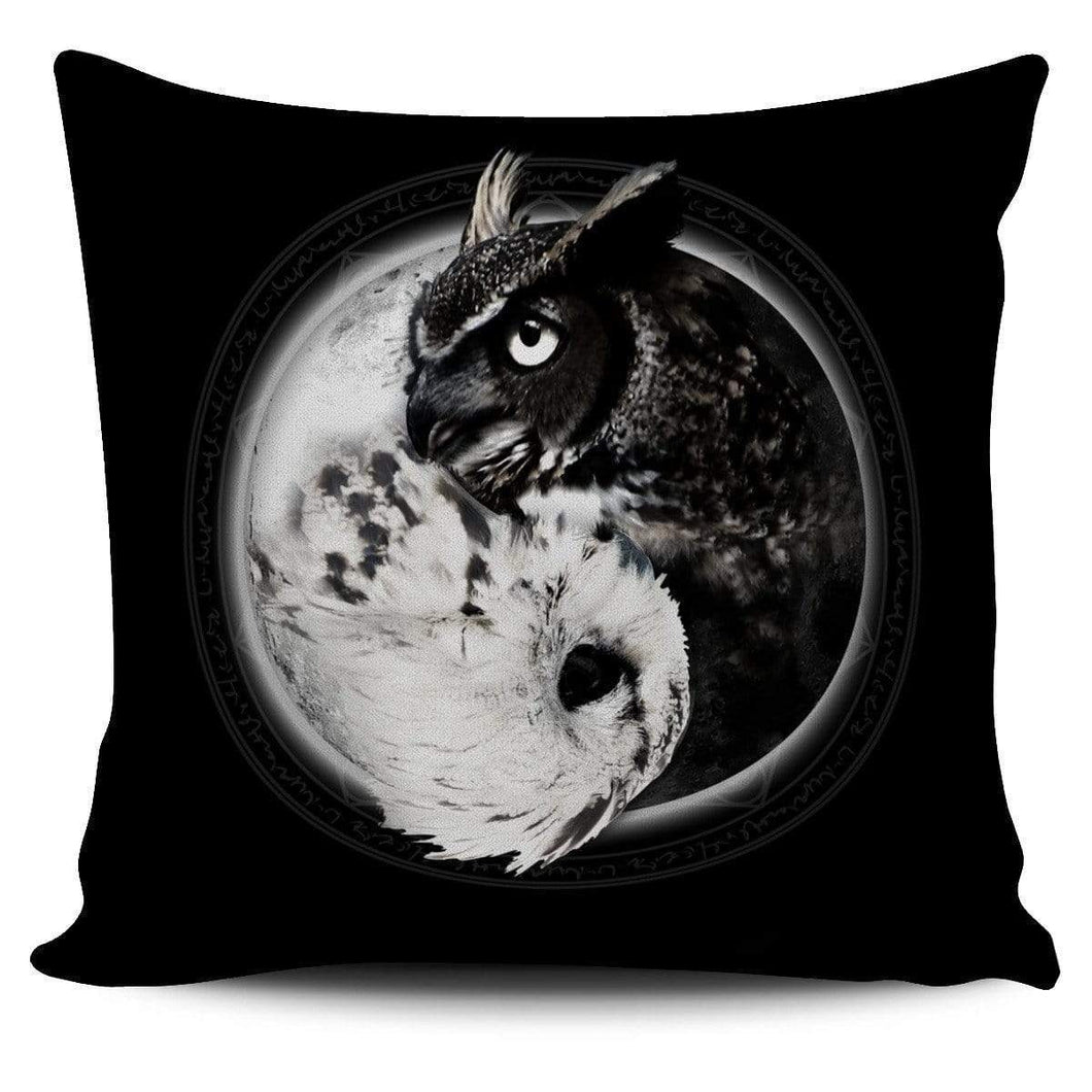 Yin Yang Owl Inspired by Witchcraft & Wicca - Pillow Cover