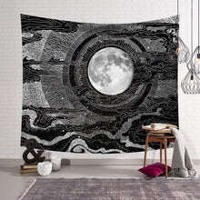 Load image into Gallery viewer, Sun Moon Tapestry Wall Hanging Hippie Witchcraft Tapiz Psychedelic Farmhouse Decor Tenture Tapisserie Beach Bohemian Custom