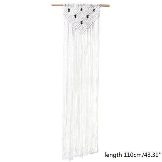 Hand-woven Heart Macrame Rope Tapestry Crafts Bohemia Style Wall Hanging Ornaments DIY Wedding Home Decoration