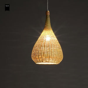 Japanese Bamboo Rattan Pendant Lamp