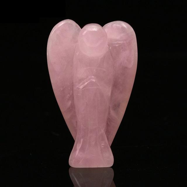 Quartz Natural Jade Crystal Pocket Guardian Archangel Sculpture Handicraft Ornaments