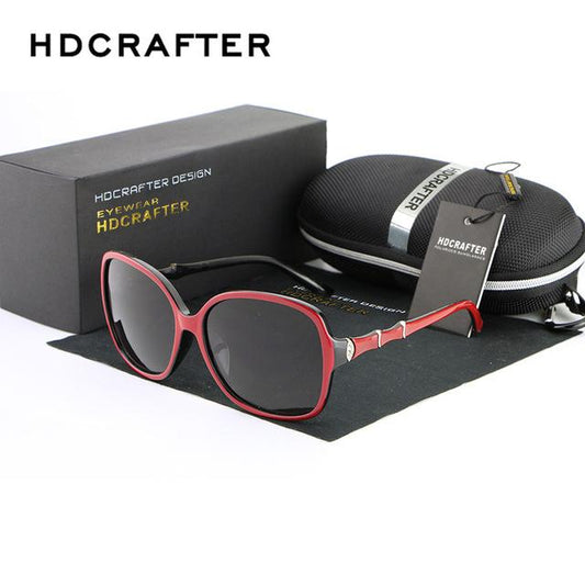 Hdcrafter Brand Designer Polarized Sunglasses Women Retro Vintage Classic Oversize 8803