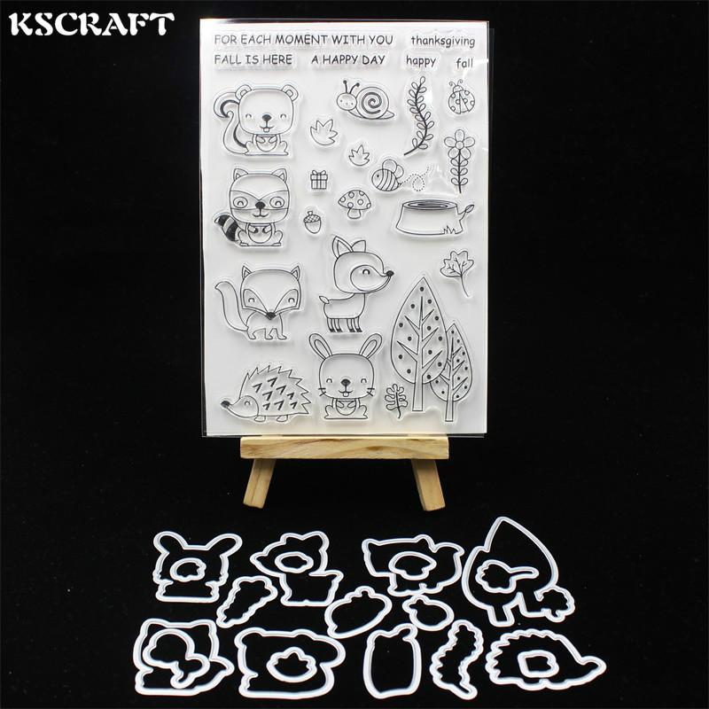 KSCRAFT Fall Friends Metal Cutting Dies Stamp for DIY Scrapbooking/photo album Decorative Embossing DIY Paper Cards