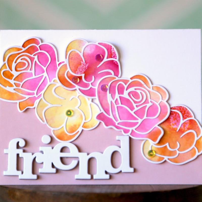 New Big Word Friend Metal Cutting Dies Stencil for DIY Scrapbooking Photo Album Embossing Paper Cards Decorative Crafts Die Cuts